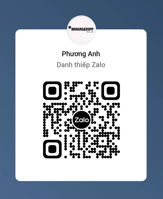 Danh thiếp Zalo của Bông Makeup kèm mã QR
